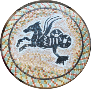 Mosaic artwork created by residents during a creative activity at Springdene Care Homes