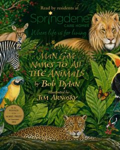 Illustrated cover of “Man Gave Names to All the Animals” used in intergenerational activity at Spring Grove Care Home North London