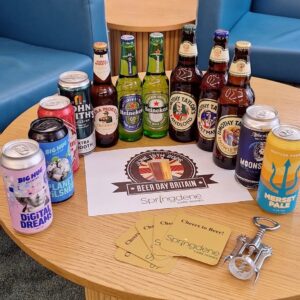 Beer Day Britain beer tasting selection at Springdene Care Homes