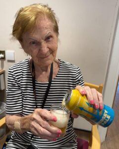 Resident enjoying Beer on Beer Day Britain