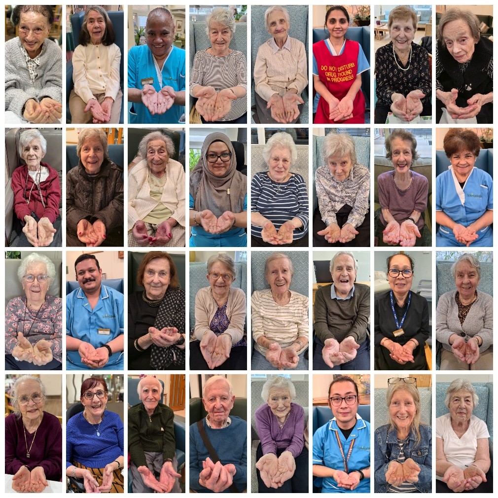 Residents and staff celebrating together during International Women's Day at Springdene Care Homes.