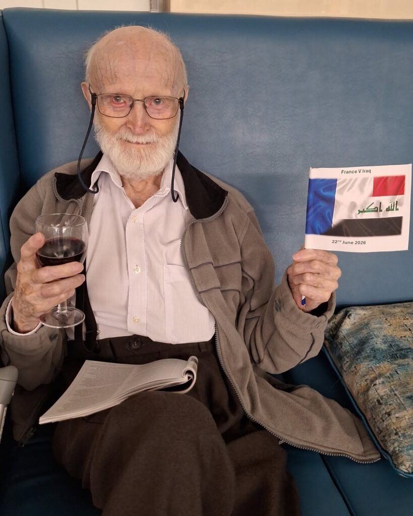 resident enjoying the world cup themed events
